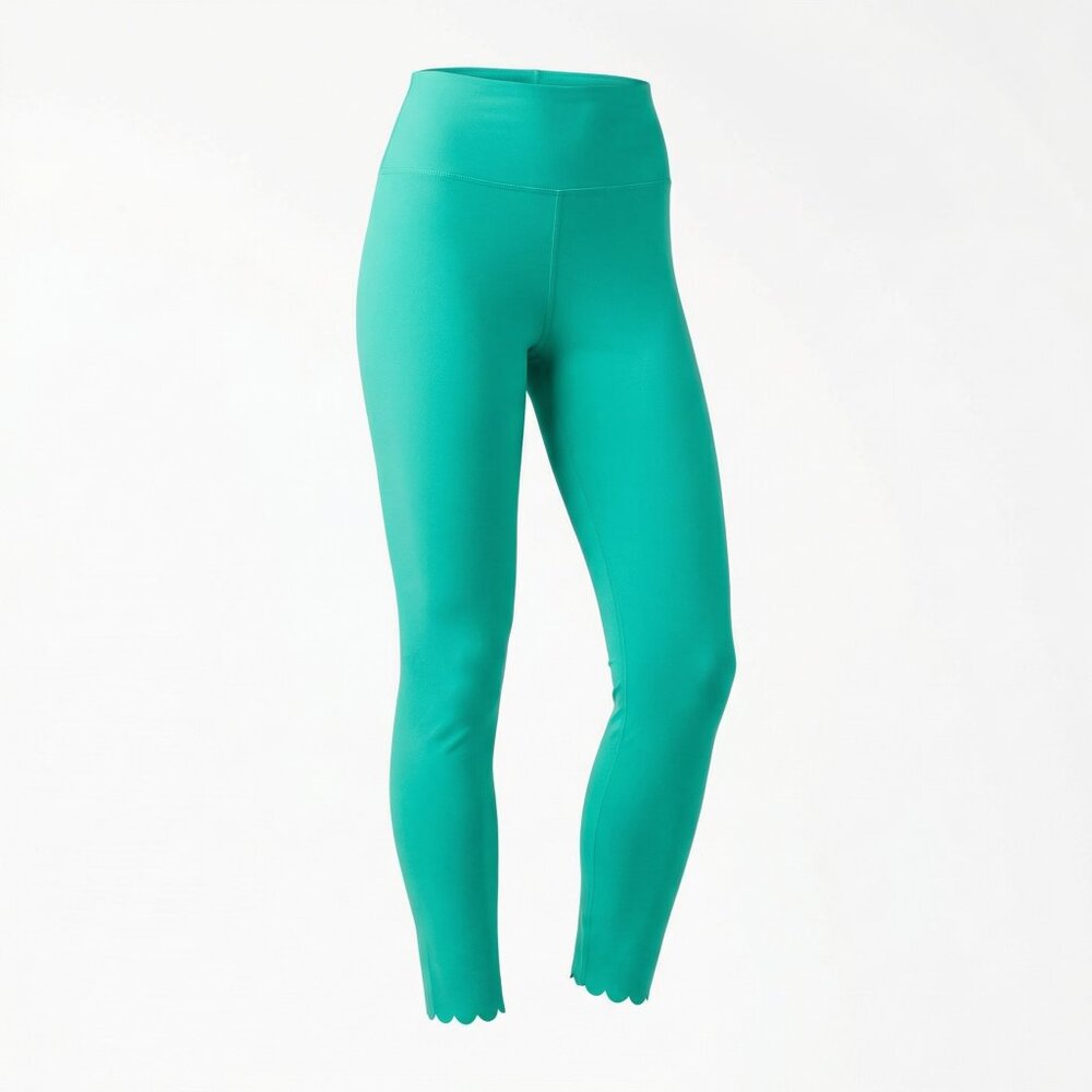 AQUA Scalloped Hem Leggings Women’s Stretch Active Legging